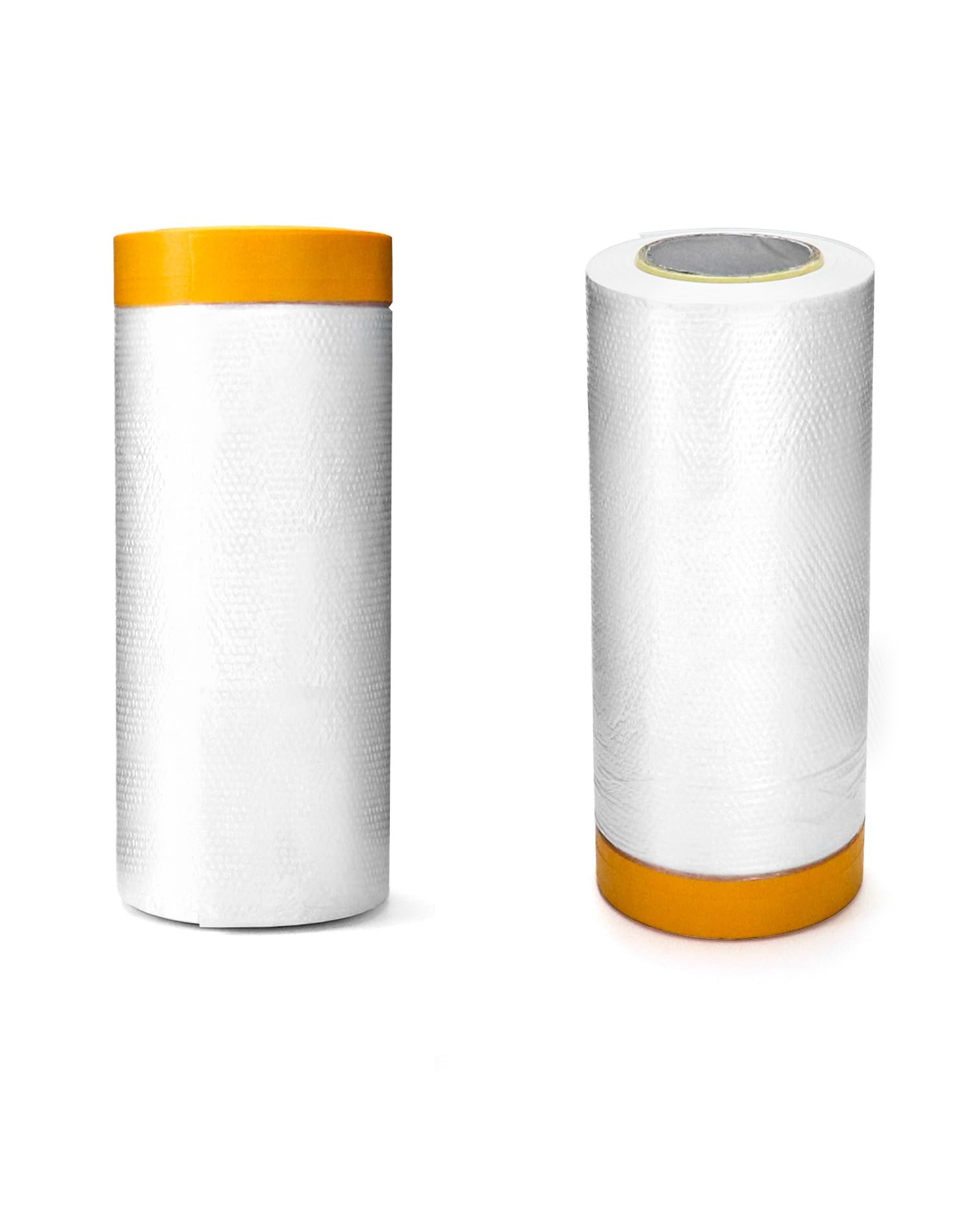 4 Rouleaux Film Protection Anti-poussière - 2 Tailles (55 Cm Et 150 Cm) X 20 M - Ruban Adhésif Inclus - Pour Travaux Peinture, Rénovation - 10