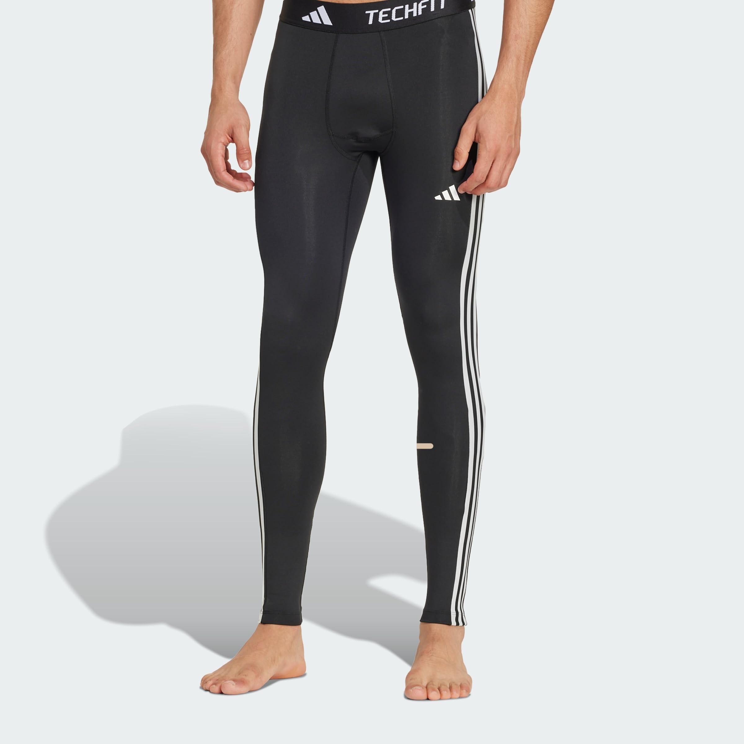 adidas Men Leggings Lunghi da Allenamento Techfit Compression 3-Stripes