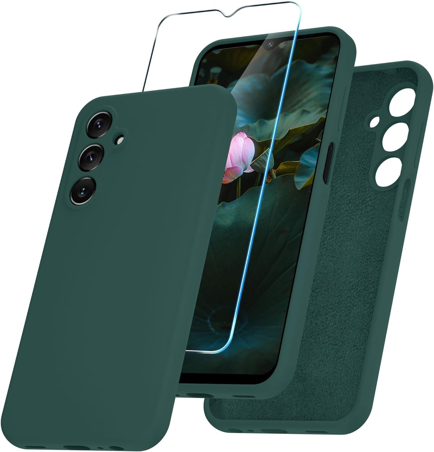 YQMSSP Compatible with Gabb Phone 4 Pro Case, Silicone Slim Case with Tempered Glass Screen Protector Soft Anti-Scratch Shockproof Cover Phone Case,