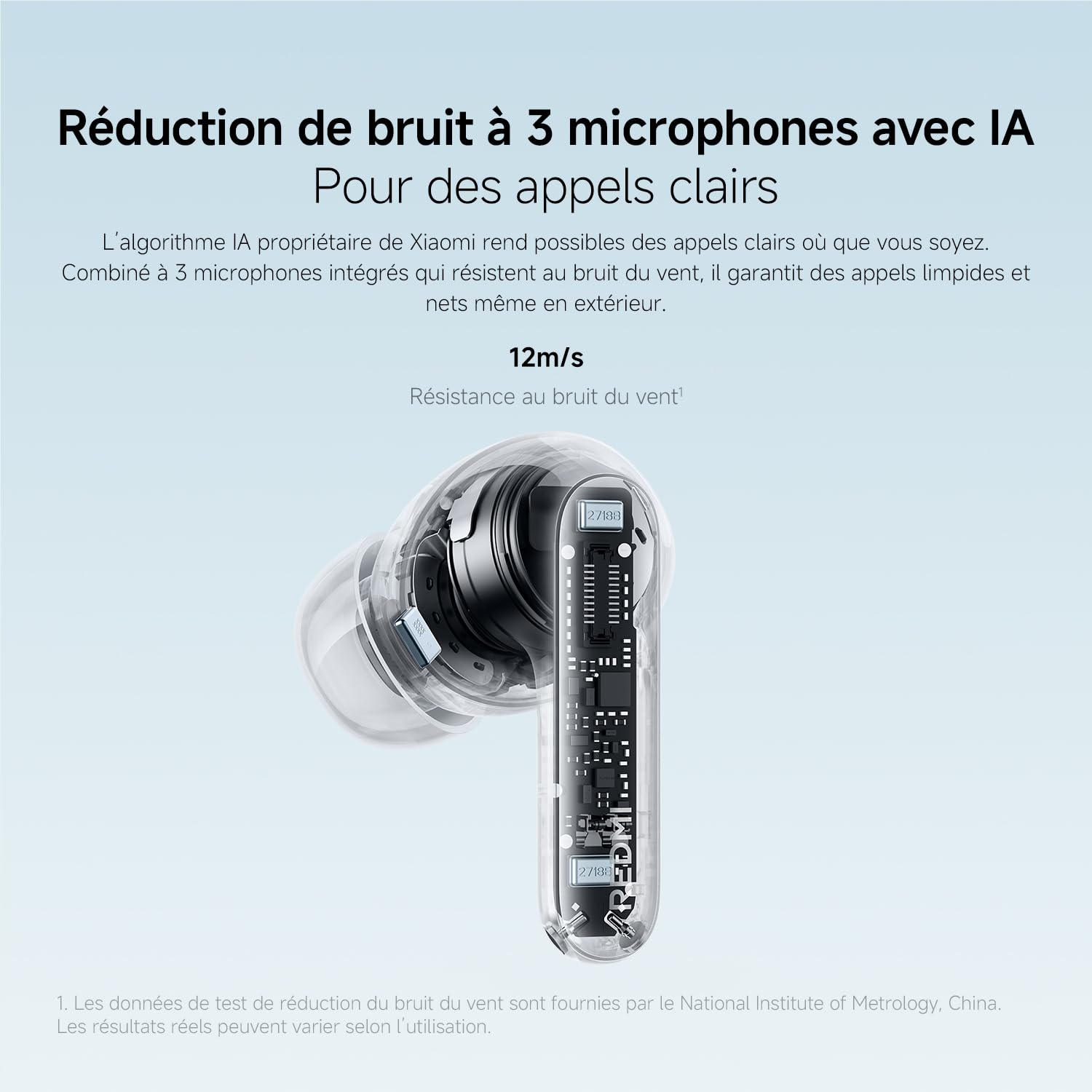 XIAOMI REDMI Buds 8 Pro, écouteurs Bluetooth sans Fil, réduction de Bruit Active Jusqu’à 55 DB, Triple Haut-Parleur, Son Hi-Res HiFi, Dolby Audio, 33h+ d’autonomie, Bluetooth 5.4, Noir