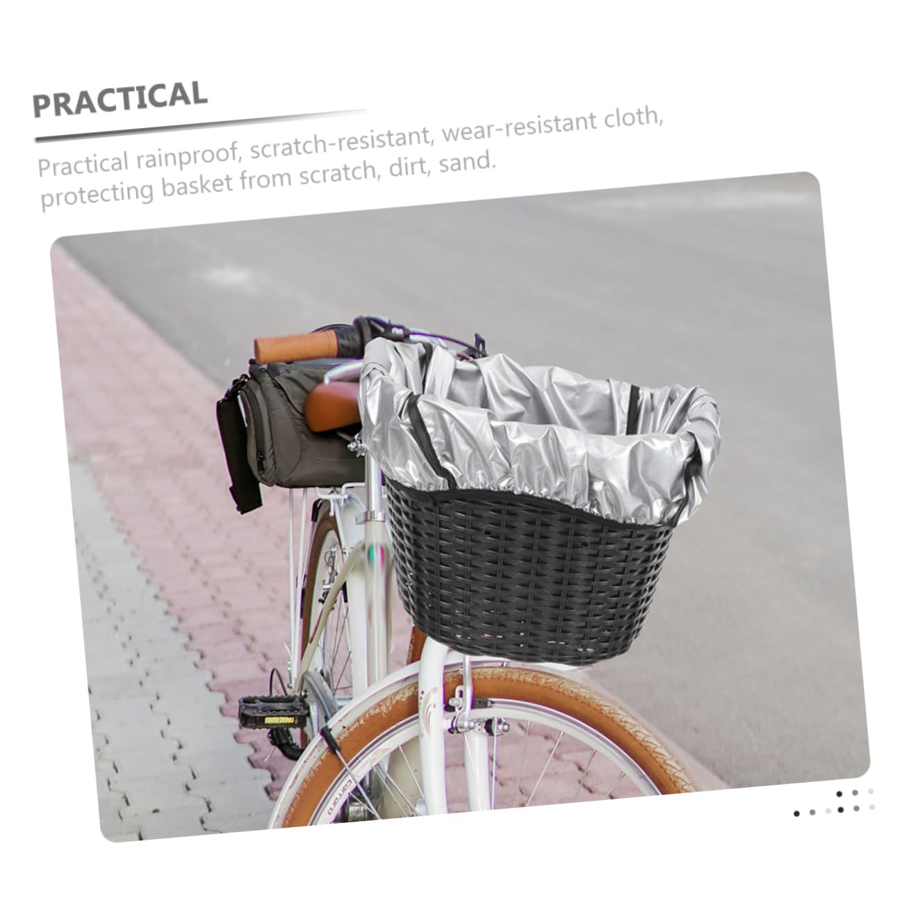 BESPORTBLE Korb Regenschutz Rücklicht Fahrrad Regenschutz Für Fahrradkorb Abdeckhaube Für Fahrradkorb Vordere Korbauskleidung Fahrradkorbauskleidung Oxford-Stoff