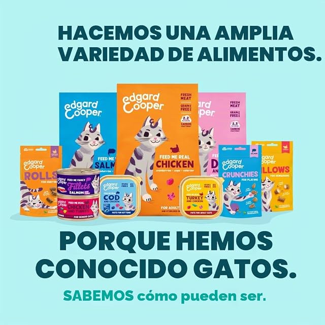 Foto 8 de 8 de Edgard Cooper Comida humeda gatos, Adultos,Atún & Gambas, 70g x 24, filetes para gatos