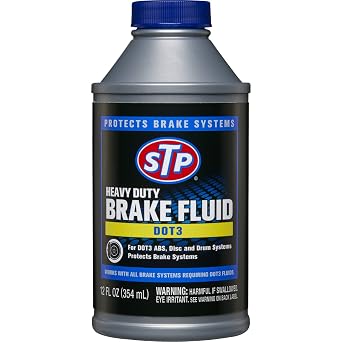 STP Heavy Duty Brake Fluid, Dot 3 Brake Fluid Protects Brake Systems, ABS, Disc and Drum Systems, 12 Oz, STP