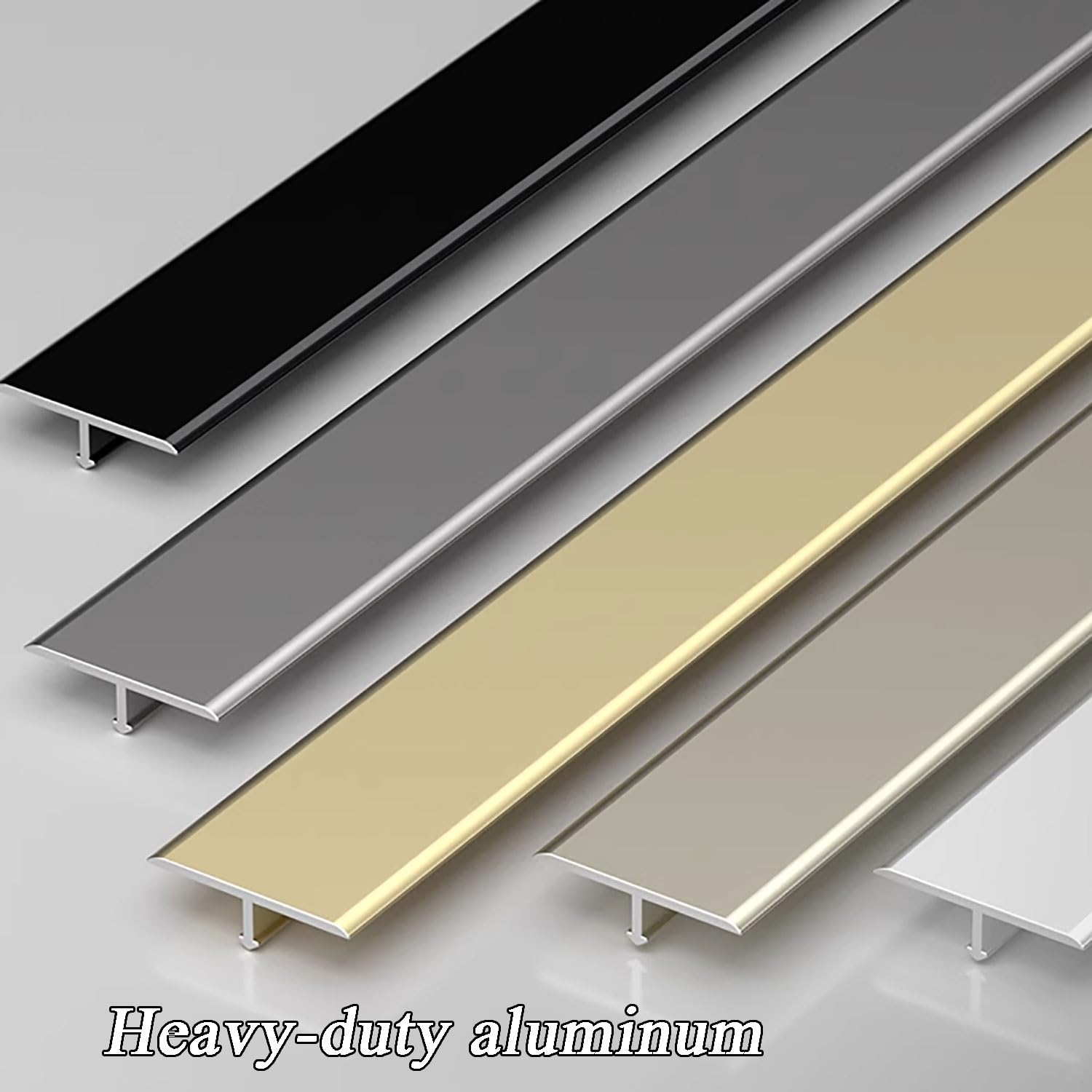 Ciemnoszara aluminiowa listwa wykończeniowa T do płytek drewnianych podłóg betonowych - 50 mm (2 cale) x 0,9 m osłona krawędzi łatwa instalacja, idealna do renowacji domu