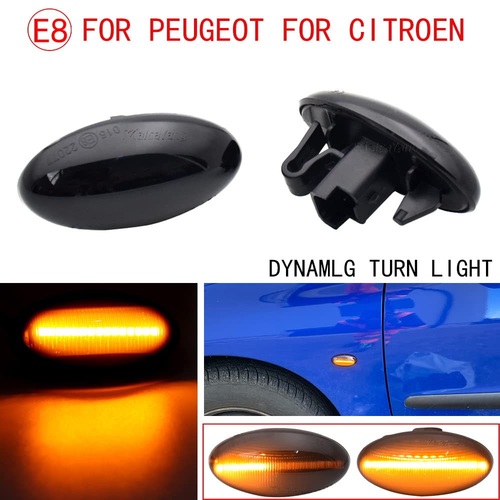 Dinamici LED indicatori di direzione una coppia luci laterali per Aygo ProAce ProAce Verso 2013-2019, per Scudo 2010
