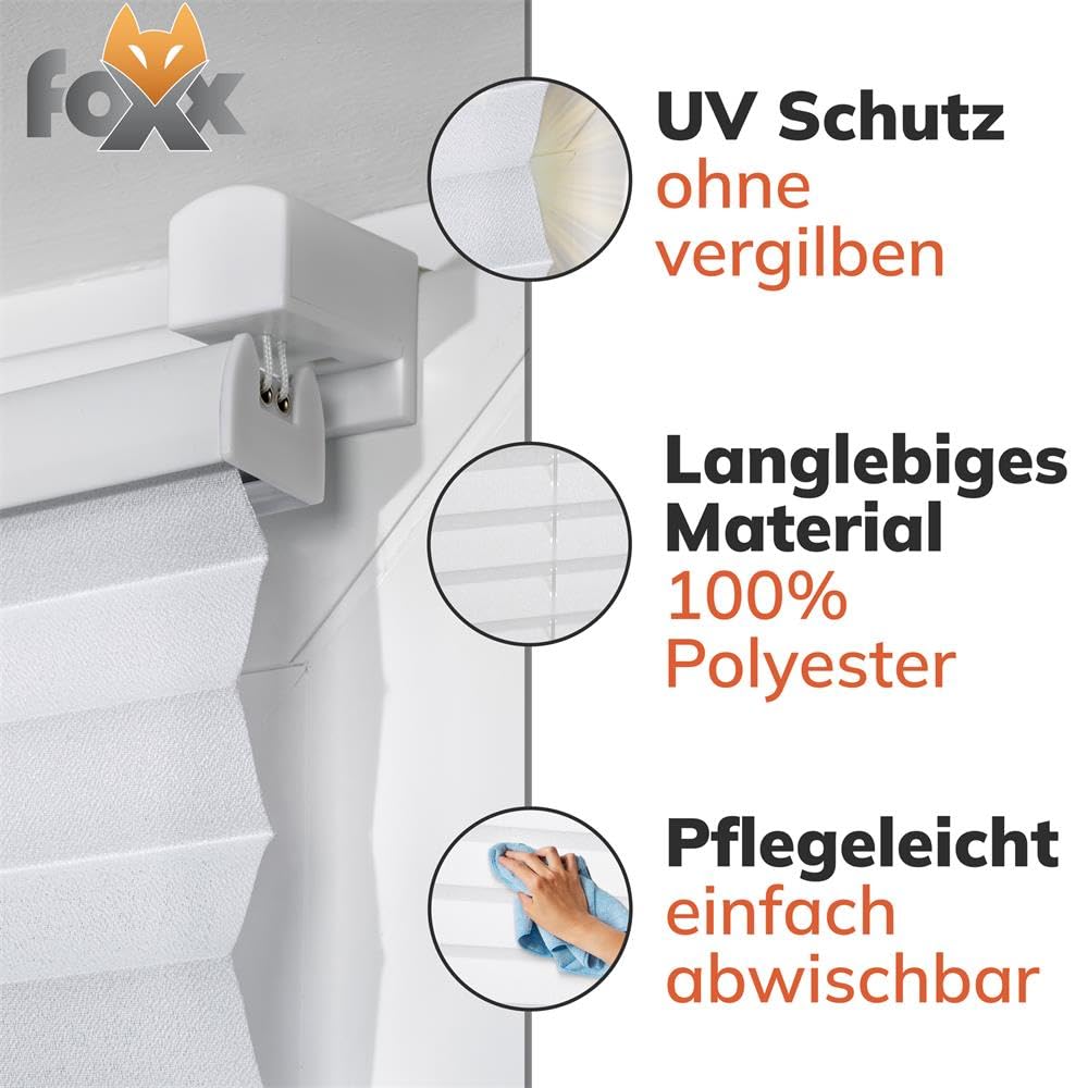 Store Plissé Occultant Klemfix – Sans Perçage – Tissu Opaque 50 X 75 Cm – Filtre La Lumière Et Protège L’intimité – Facile à Installer Et à Nettoyer