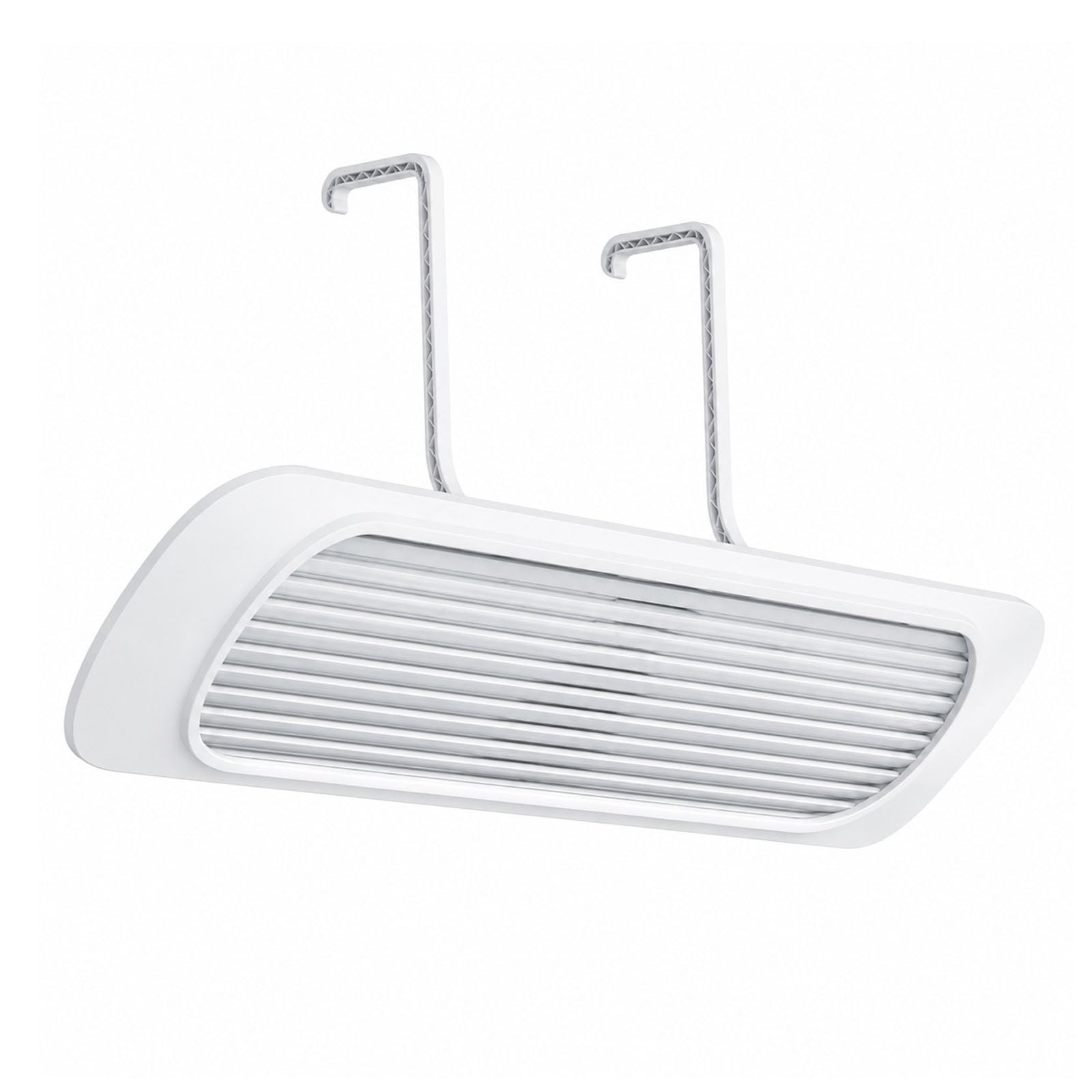Air Conditioner Air Deflector, Hook-On AC Vent Deflector with 15° Angled Louvers, Foldable ABS Airflow Wind Baffle for Mini Split AC