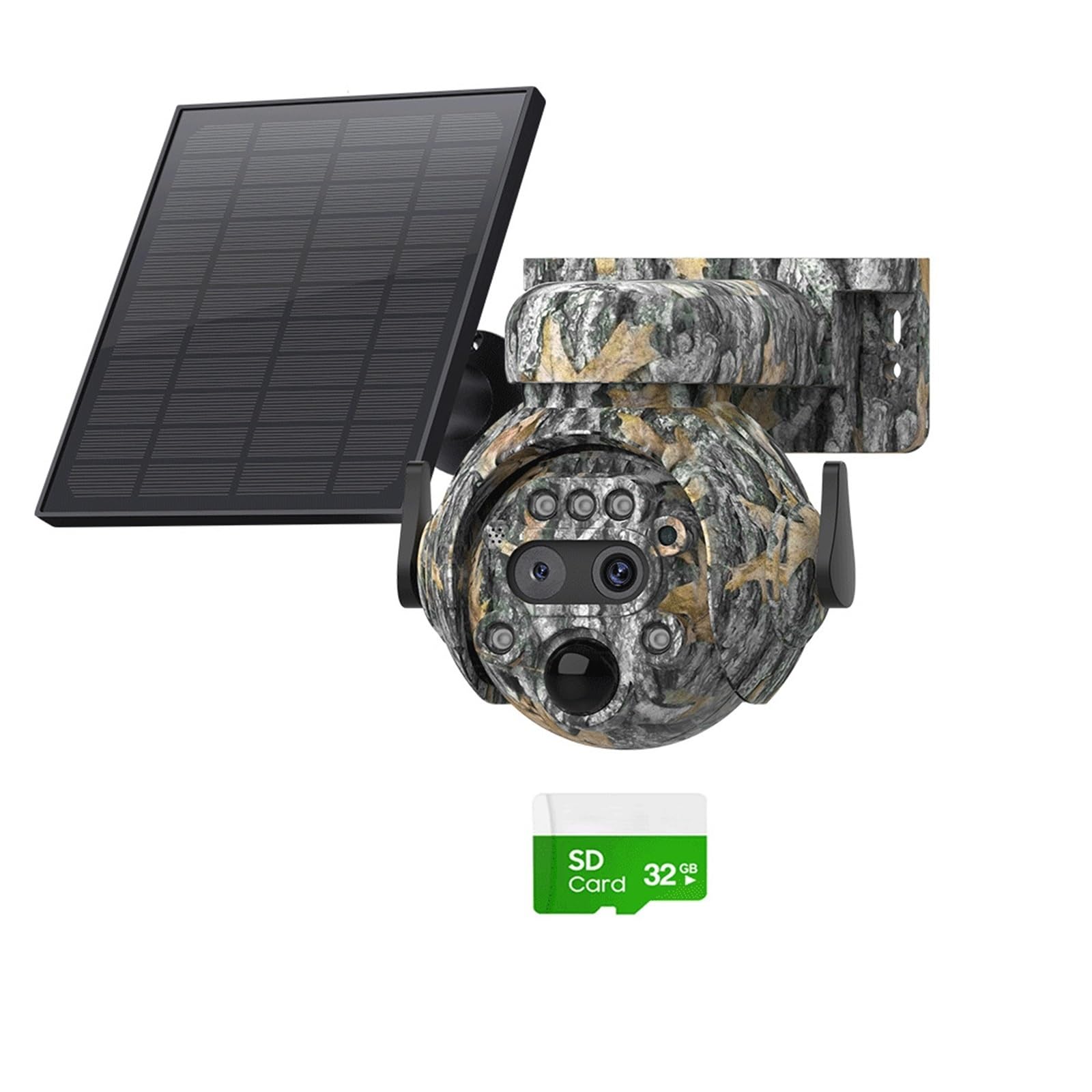 Oshpmbdlyfj Plus Wifi 32Gb 8Mp Solar Powered Camera 4K 4G / Wifi Solar Camera Solar Panel Security Pir Human Detection Cam In Forest(Plus Wifi 32Gb)