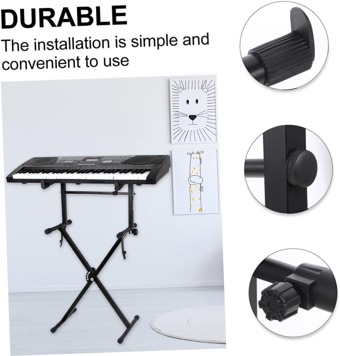 BESTonZON 2sets Electronic Keyboard Stand Brackets Performance Rehearsals and Non- Design Supports Keyboard Models