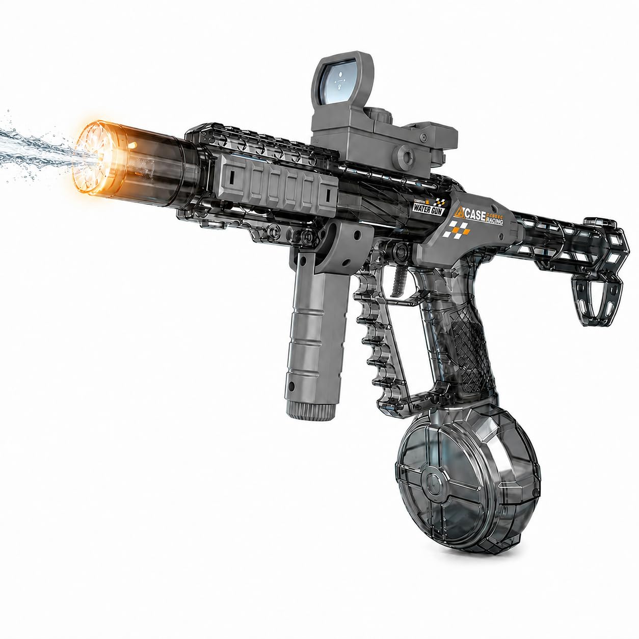 Photo 1 of Electric Water Gun for Adults & Kids, Powerful Automatic Squirt Water Guns with Sound & LED Flashing, 32ft Long Range, Summer Outdoor Water Toy for Pool Beach Party Gifts for Boys & Girls (Grey)