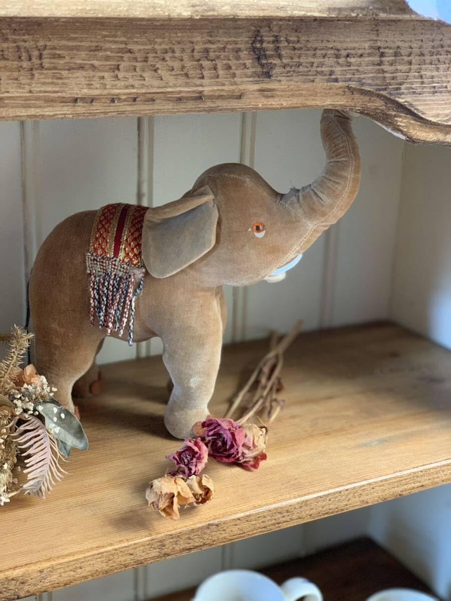 ヴィンテージ　ゾウ　ぬいぐるみ　動物園ぬいぐるみ　昭和レトロ ヴィンテージ ゾウ ぬいぐるみ 動物園ぬいぐるみ 昭和レトロ