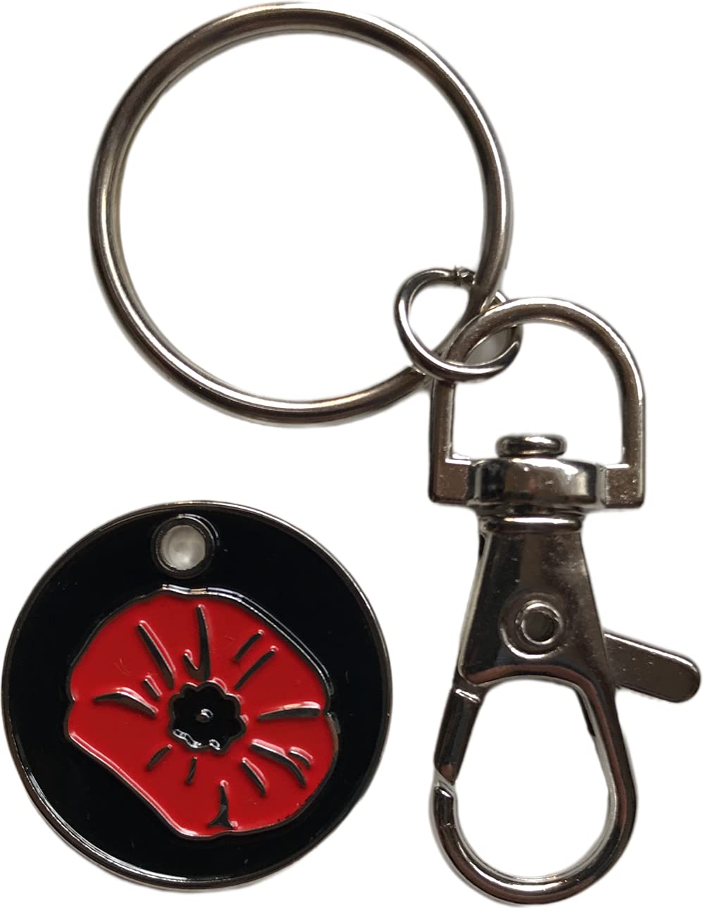 Pac Supplies Global Poppy £1 Uk Trolley Coin With Keyring - Choose Your Design (Poppy)