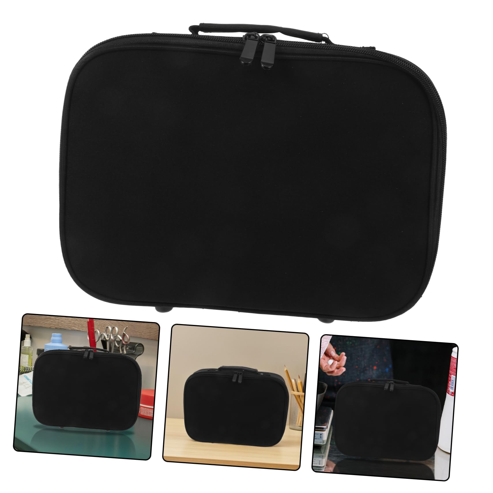 Große Friseurtasche aus Gewebe in Schwarz für Friseurbedarf