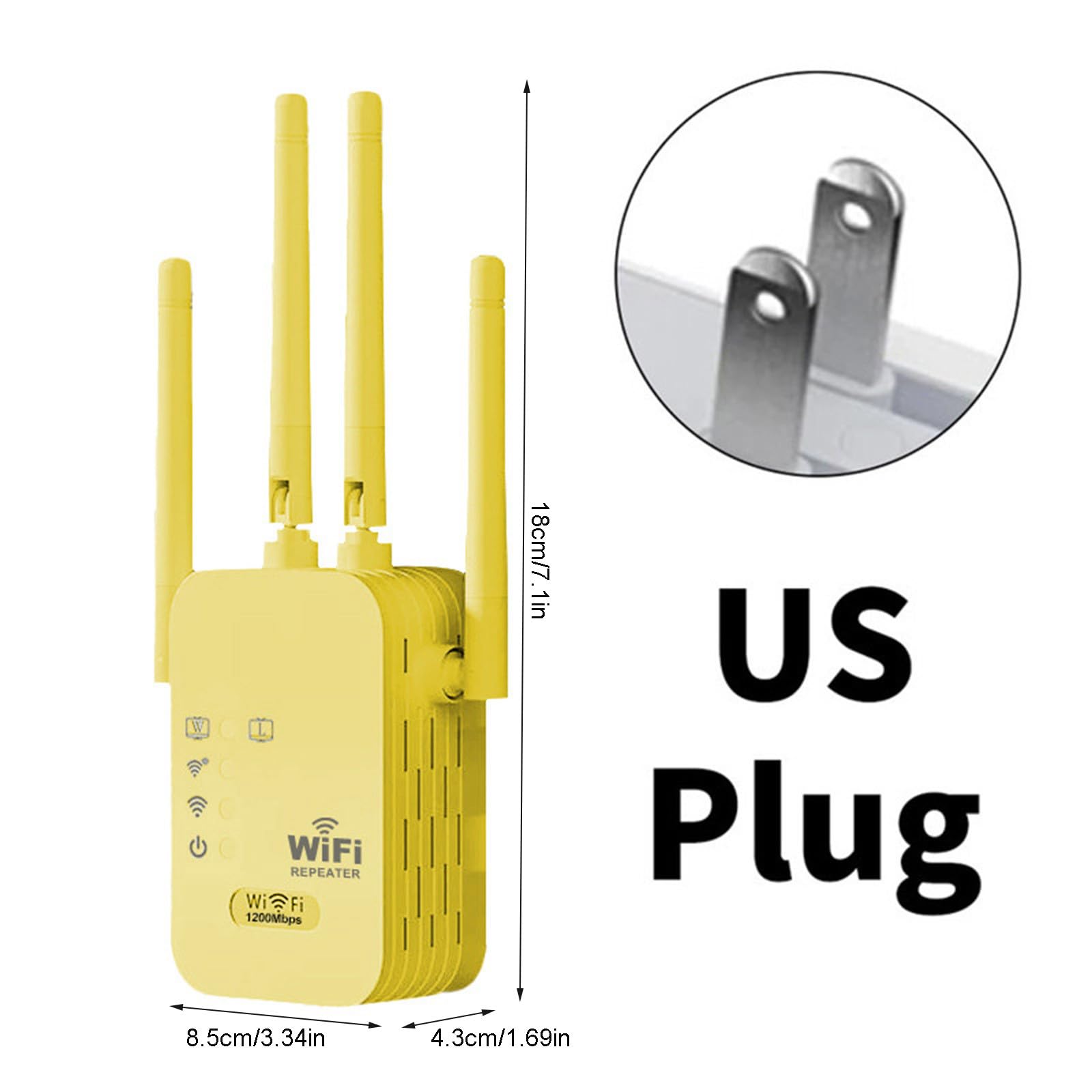 Amplificatore di segnale WiFi Extender, ripetitore Internet wireless for casa ed esterno, amplificatore Internet con punto di accesso porta Ethernet, amplificatore di segnale WiFi 2.4Hz for casa /1301