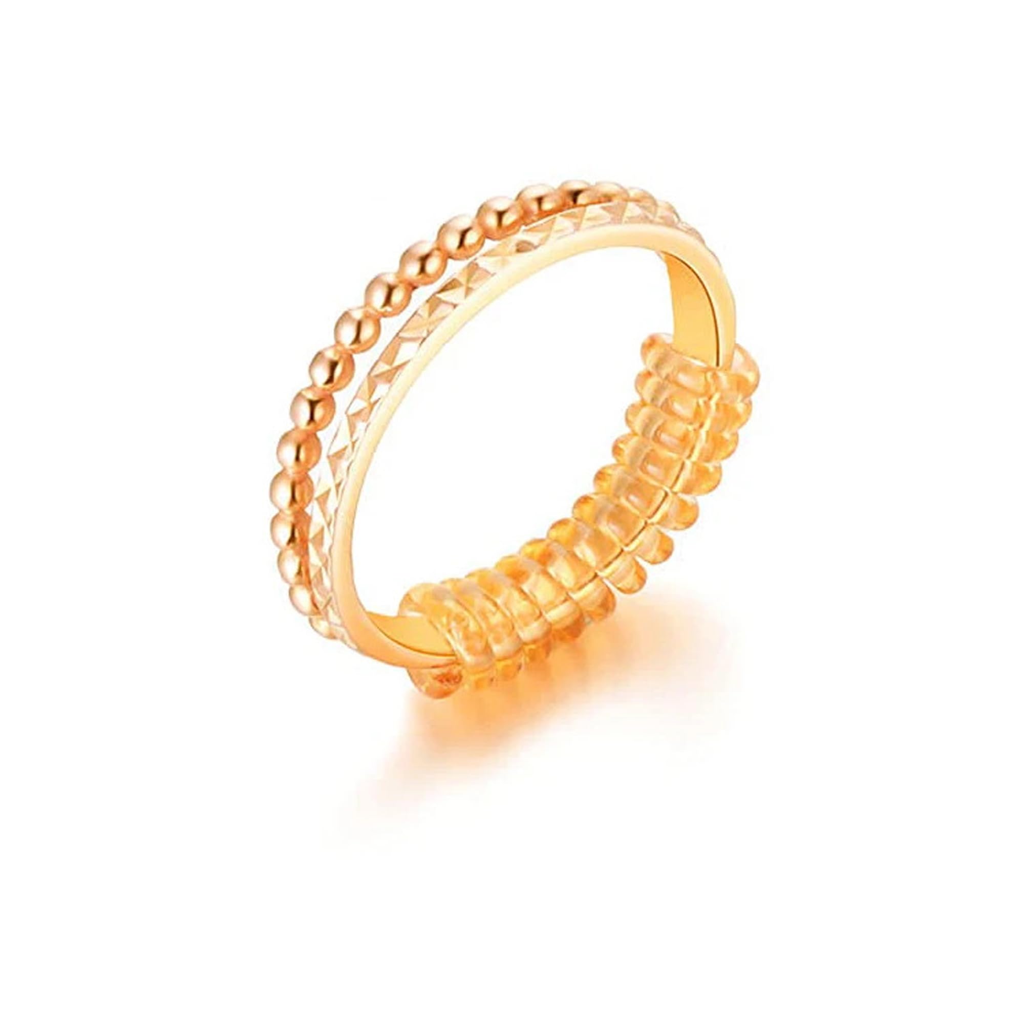 Fashion Frill Ring Sizer Adjuster For Loose Rings 2 Size (3.5mm, 5mm) For Women Men Tightener For Loose Rings Resizer Fit Spiral Silicone Adjuster for Loose Ring Pack of 4 2
