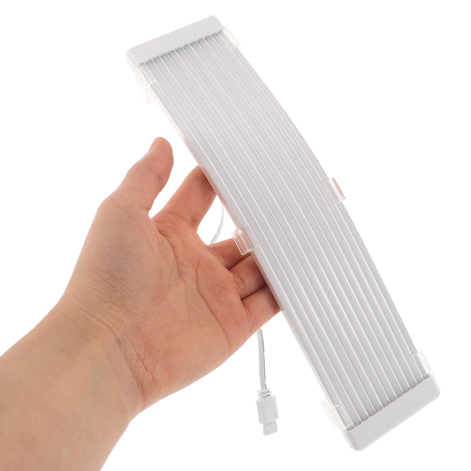 TEHAUX Striscia Led Al Neon per Schede Madri Pc, Accessori di Illuminazione per Computer per Gaming E Ufficio, Cavo di Alimentazione Flessibile, Bianco