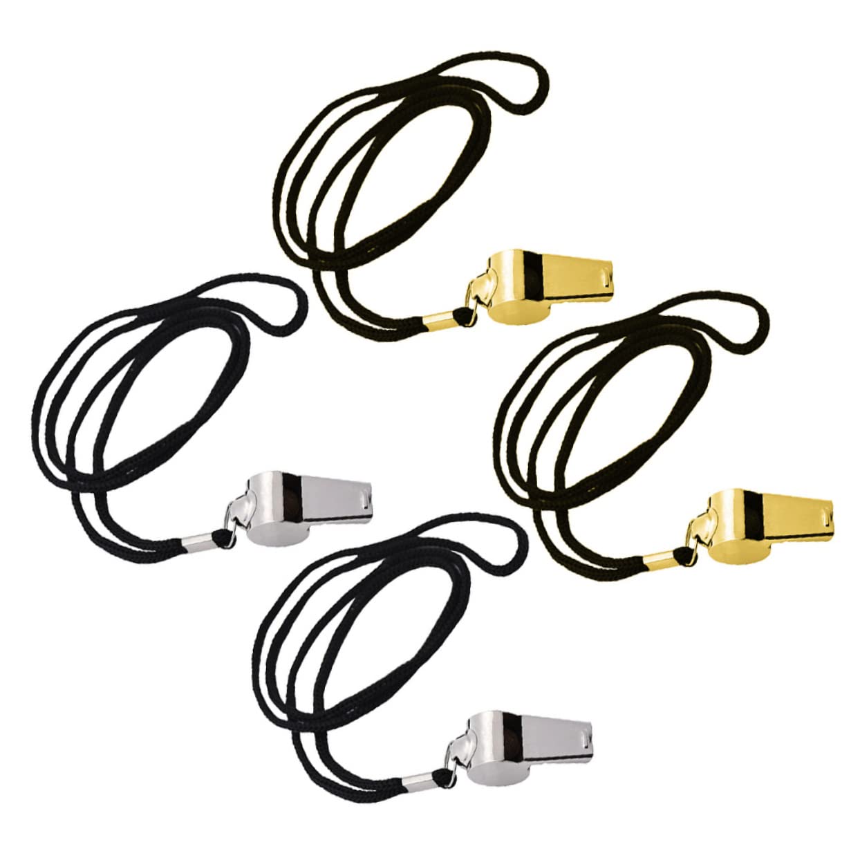 Yardwe 4 Piezas Silbato de árbitro Light Colgante Silbato de Baloncesto favores de Fiesta de Silbato Lanyard Silbato al Aire Silbato Deportivo Acero Inoxidable Decorar Sobrevivir