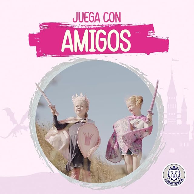 Foto 5 de 6 de Liontouch Capa de Reina Rosa para Niñas - Disfraz Real Rosa, 3-8 Años