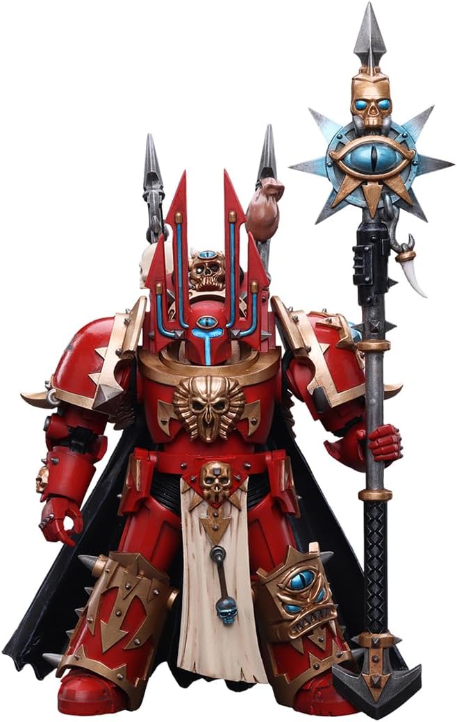 Warhammer 40K: Chaos Space Marines Crimson Slaughter Sorcerer Lord in Terminator Armour 1:18 Scale Figure