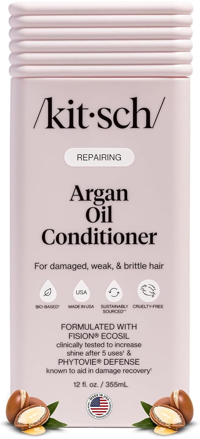 Kitsch Argan Oil Conditioner for Hair Growth – Made in USA, 12 oz 12 Fl Oz (Pack of 1)