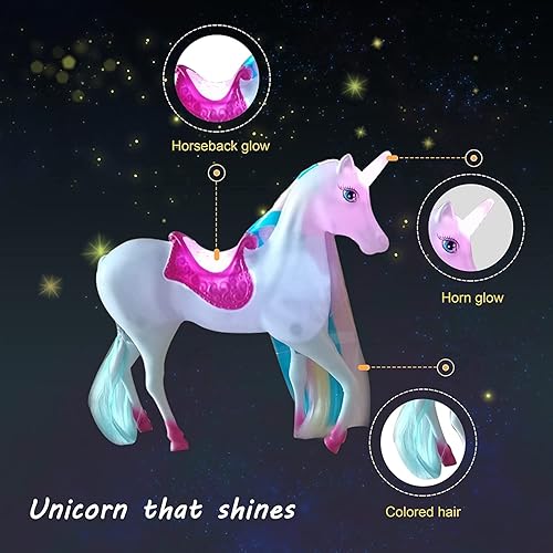 Miniatura 2 de BETTINA Magical Lights Unicom y princesa muñeca, juego de juguetes de caballo, juguetes de unicornio, regalos de princesa para niñas de 3 a 7 años