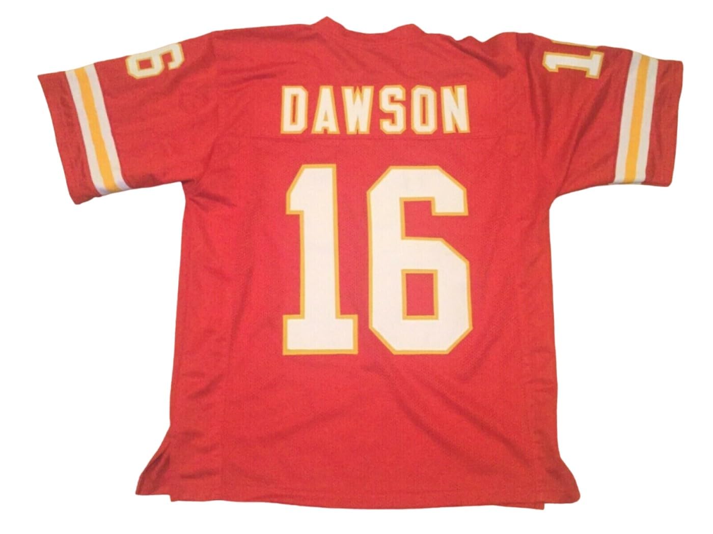 Len Dawson Custom Jersey Stitched Red Football New No Brand/Logos (US, Alpha, Medium, Regular, Regular, Red)