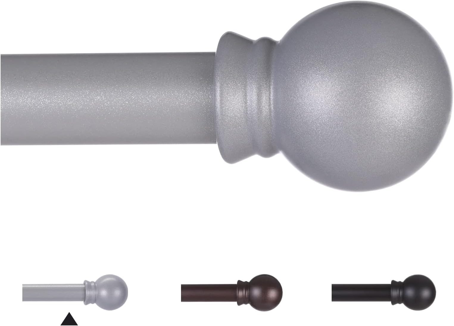 Thestoa Curtain Rods for Windows 48 to 84-92 inch, 5/8" Brushed Nickel Curtain Rod, Stainless Steel Small Curtain Rods for Bedroom, Living Room,Kitchen,Farmhouse, Outdoor Curtain Rod Silver