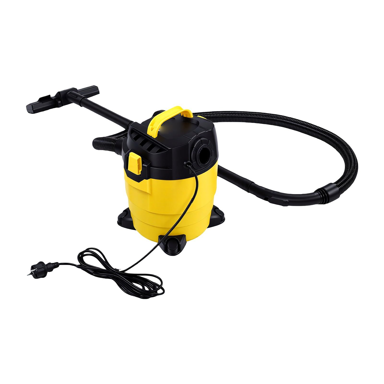 GOWENIC Odkurzacz Kanistrowy o Mocy 1000 W na Mokro i Sucho, 16 KPa |Wydajny środek do Czyszczenia Dywanów do Domowego Biura Samochodowego 10 L (wtyczka UE 220V)