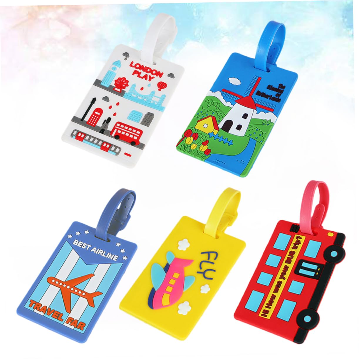 VALICLUD 15pezzi Etichette Pvc Per Bagaglio Targhette Identificative Per Valigie Borse Cartellini Per e Indirizzo Per e Trasporti