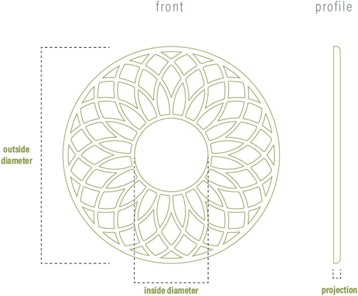 Ekena Millwork CMPP24CN Cannes Architectural Grade PVC Pierced Urethane Ceiling Medallions 24"OD x 8 1/4"ID x 3/4"P