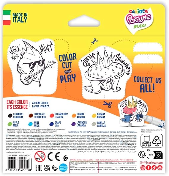 Carioca Scented Jumbo Felt Crayon 10 Pack