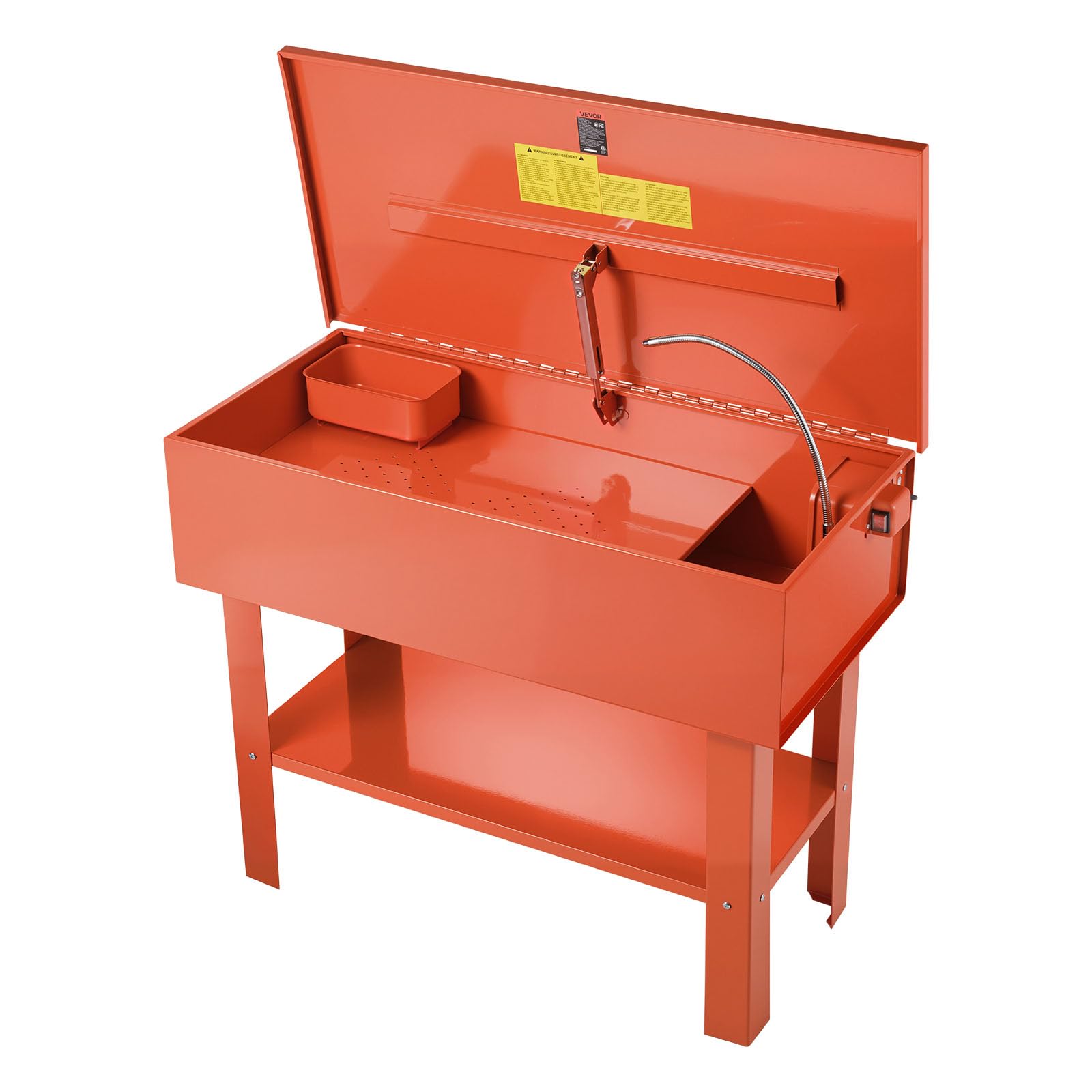 VEVOR Fontaine de Nettoyage, Fontaine de Dégraissage avec Cuve de Nettoyage 135 L et Capacité Solvant 65 L, Bac de Lavage pour Pièces Mécaniques Auto Garage Atelier, sur Pied, avec Pompe Électrique