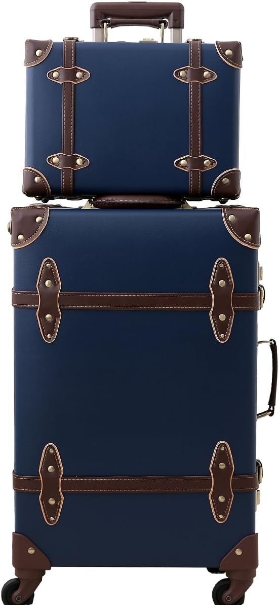 Urecity Womens Travel Vintage Luggage Sets Cute Trolley