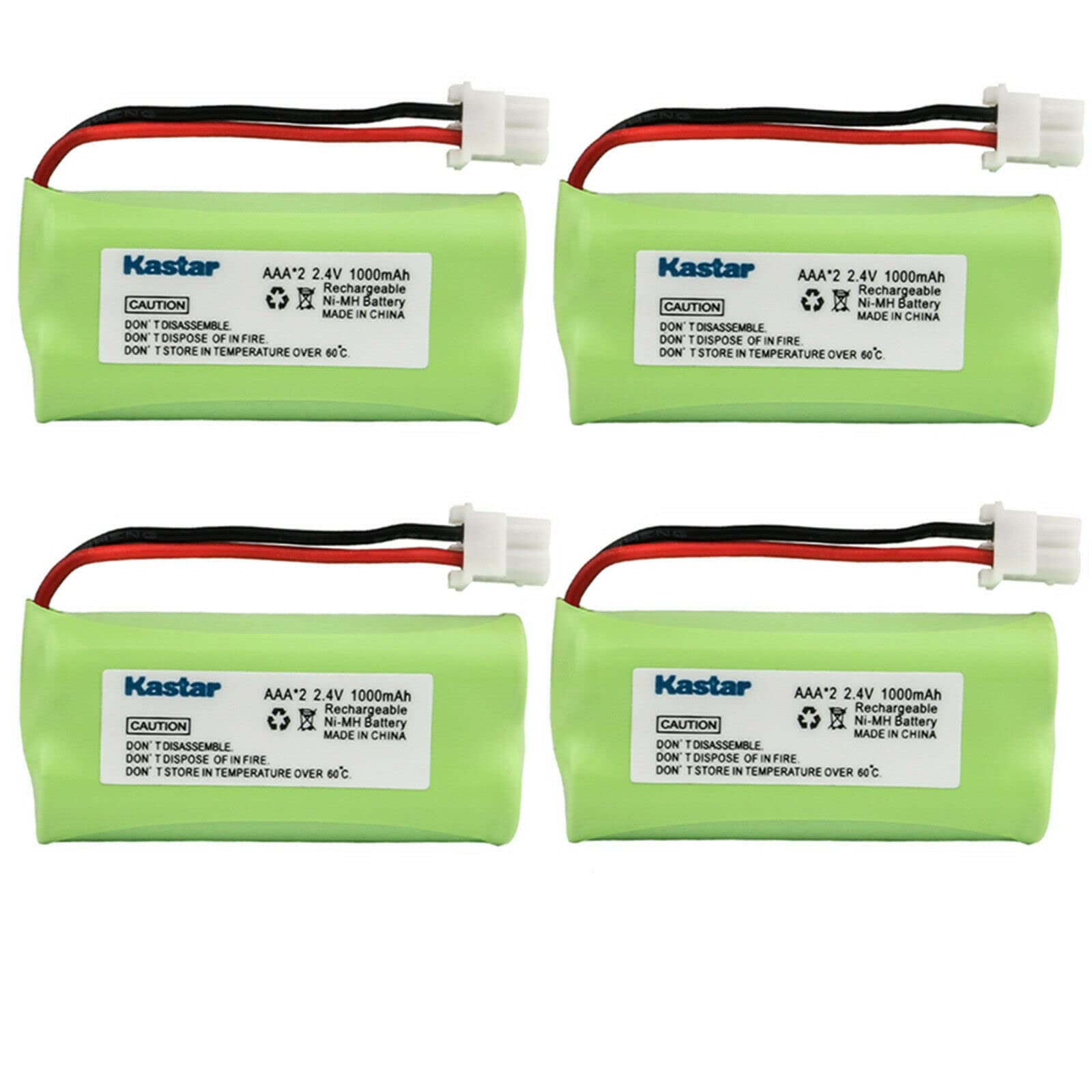 Kastar 4-Pack Battery Replacement for AT&T EL52200 EL52210 EL52251 EL52250 EL52300 EL52303 EL52350 EL52400 EL52450 EL52500 EL52510 TL30100 TL32100 TL32200 TL32300 TL86009 TL86109 TL88102 TL88202
