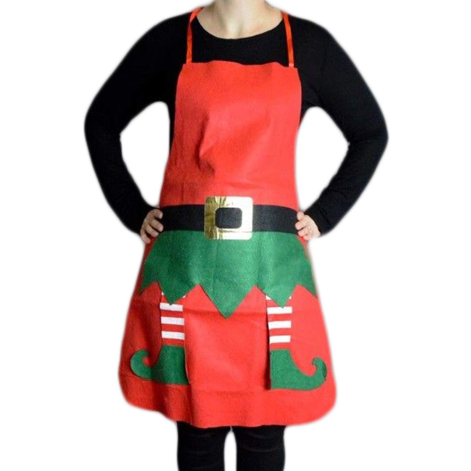 Theme Machine Red Christmas Elf Cooking Apron