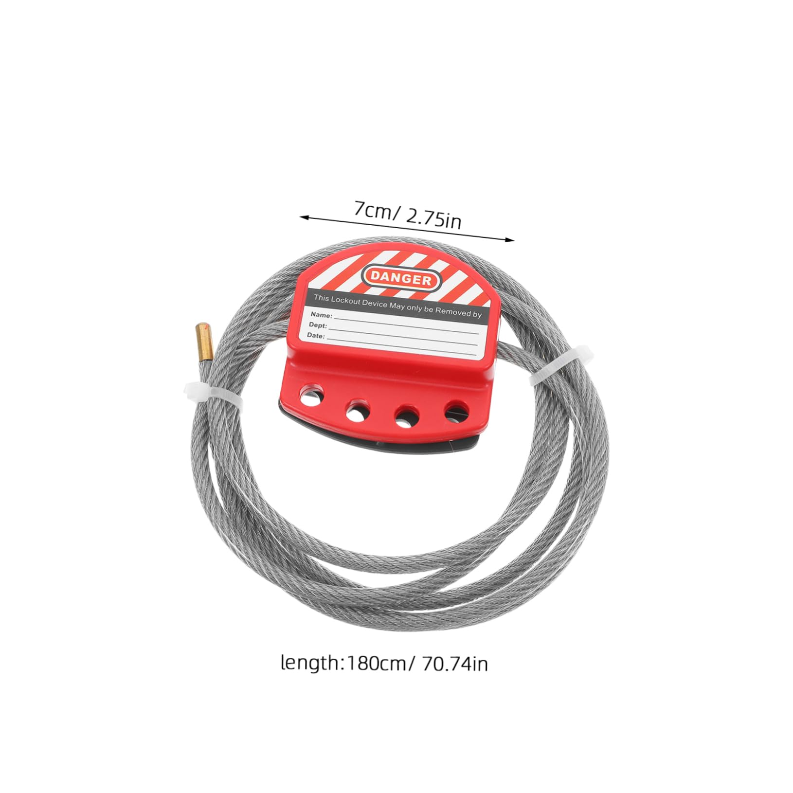 ULTECHNOVO Heavy Duty Safety Lockout Cable with Vinyl Coating Adjustable Lockout Tagout Cable for Industrial Security 1.8