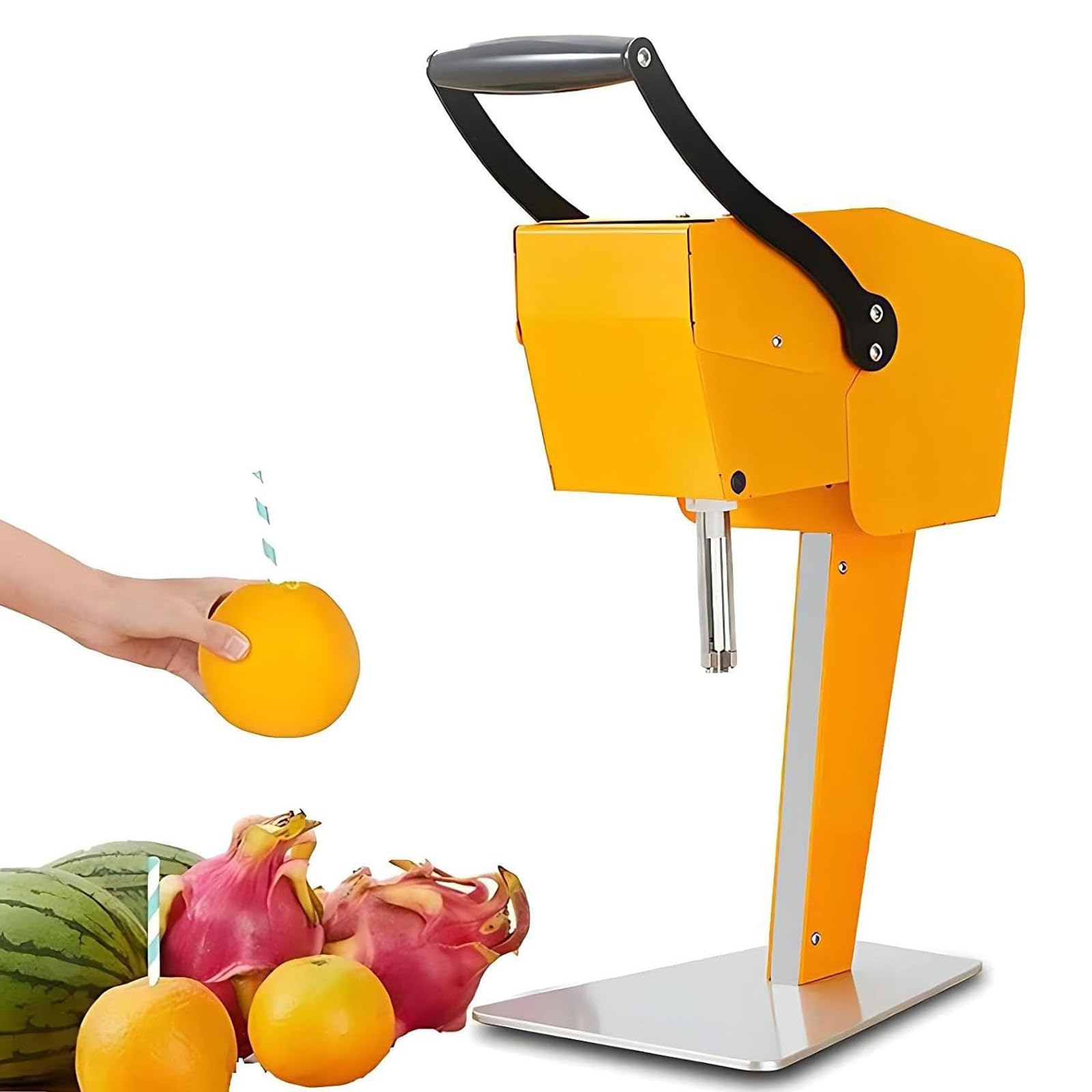 Presse Agrumes électrique en Acier Inoxydable avec Moteur Ultra Puissant Pas Besoin Peler Facile à Nettoyer pour Presser Facilement Les Oranges,Les Citrons Et Les Citrons Verts