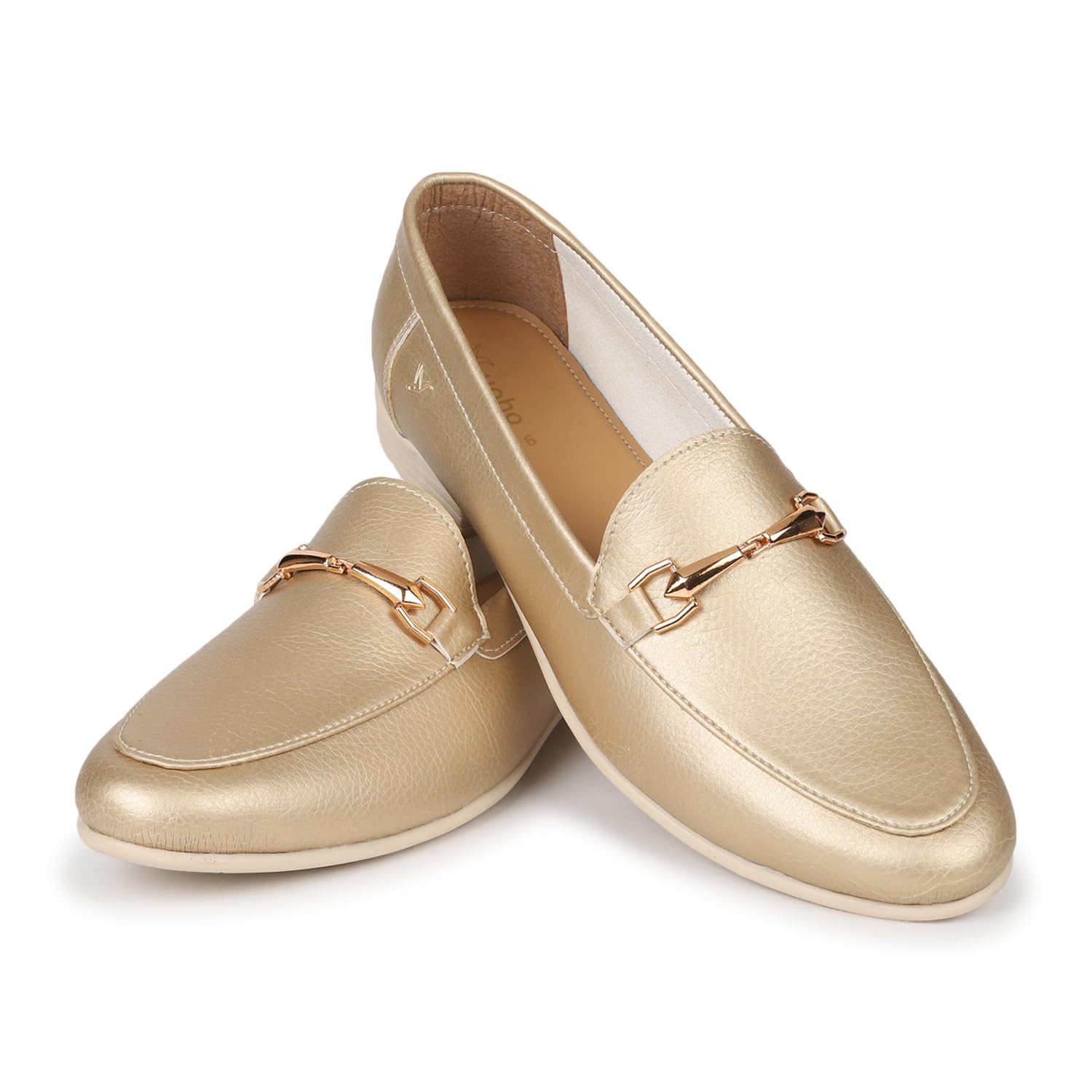 YOHO Bliss Comfortable Slip On Formal Buckle Loafer for Women | Stylish Fashion Moccasins Range | Cushioned Footbed Finish | Flexible and Office Wear Shoe Golden (B0CB67PP4T) Amazon Price History, Amazon Price Tracker