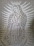 Virgin of Guadalupe Handmade Curtain in Crochet Filet