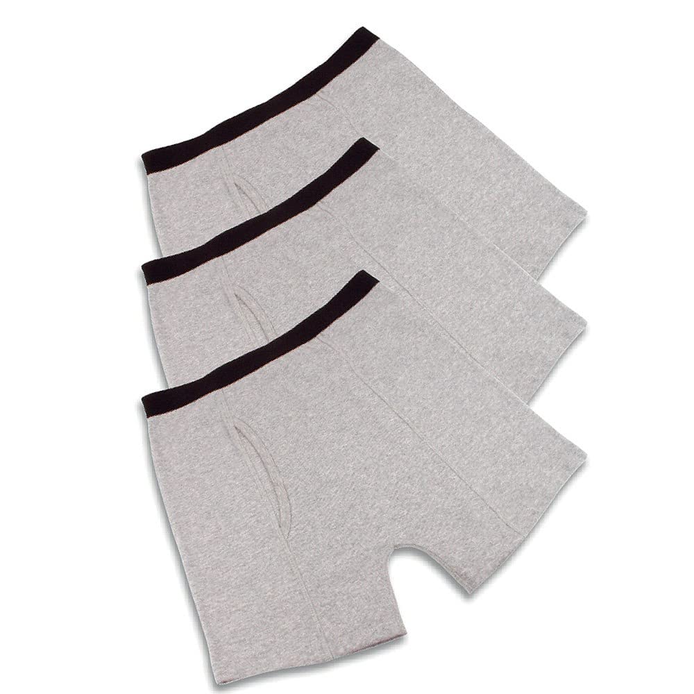 Coopers of Stortford - Men’s Washable Incontinence Pants Pack of Three - Extra Absorbent Cotton Underwear with Added Protection and Discreet Everyday Comfort - 39-41 Inch Waist Grey