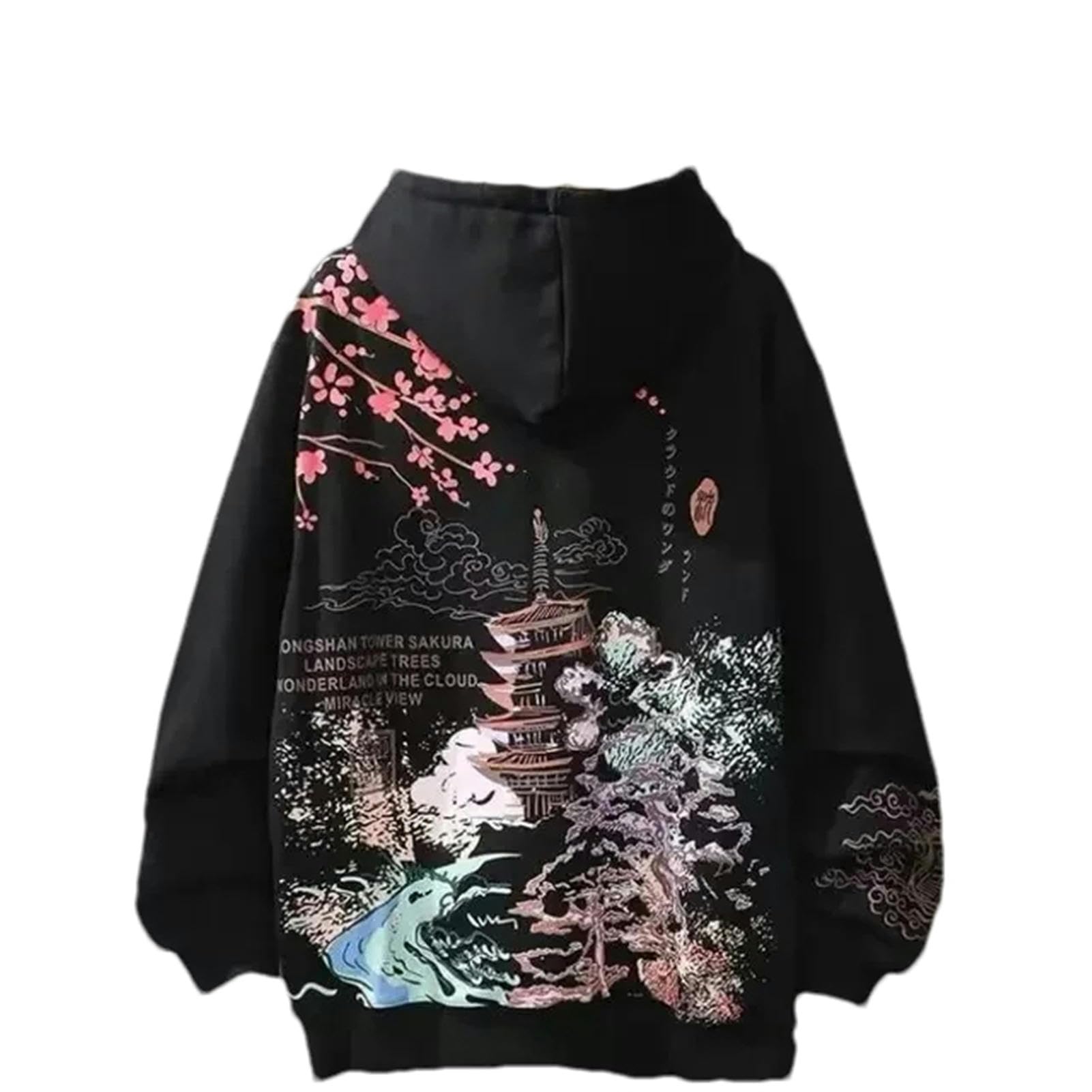 Primavera e Autunno Cinese Felpa Da Uomo Stile Harajuku Felpa Allentata Felpa Con Cappuccio Hip Hop Studente