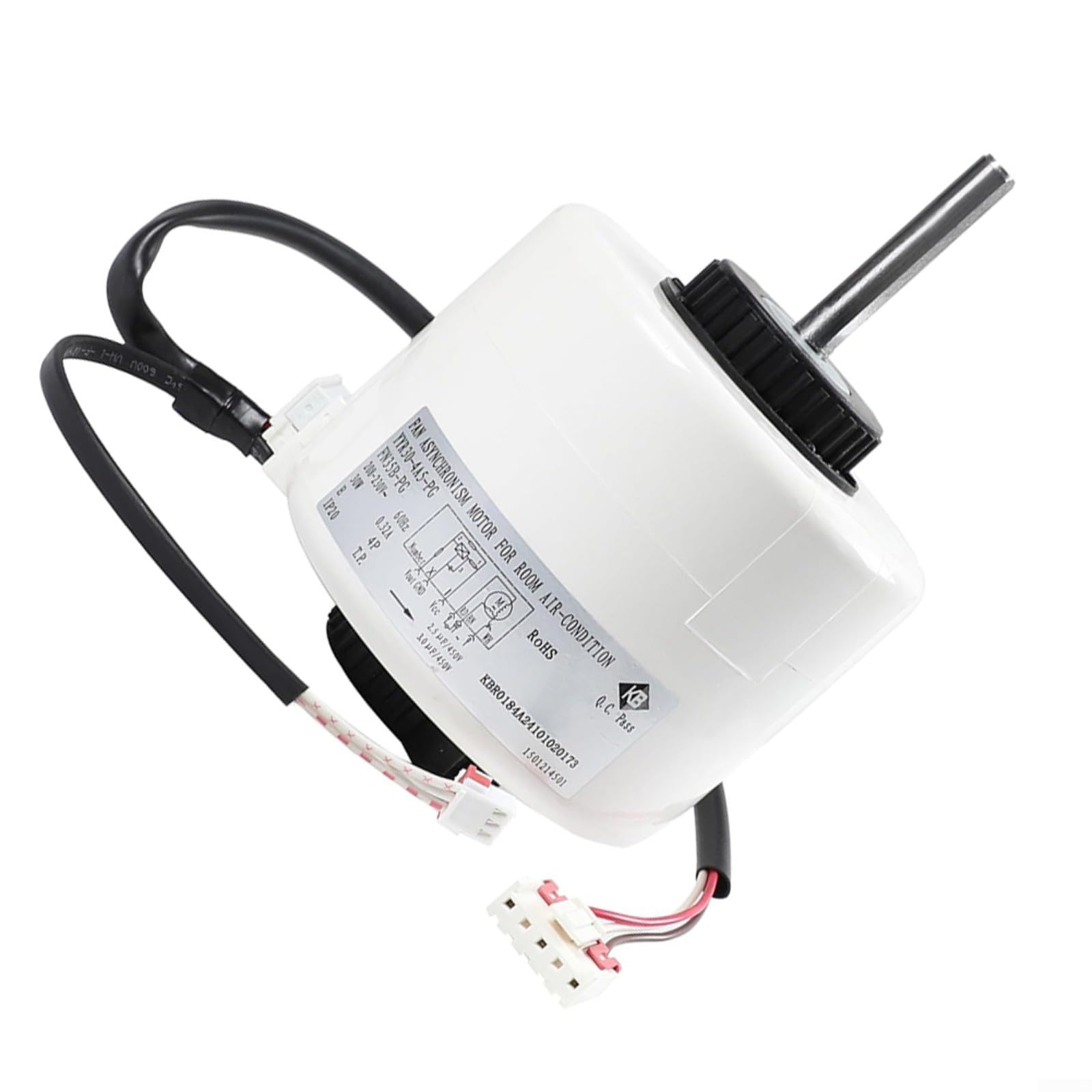 Motor de ventilador interior de CA de 6 cables FN35B-PG YYR30-4A5-PG para Y4S476E002G, 30W 208-230V 60Hz Motor de aire acondicionado de rodamiento de bolas de bajo ruido