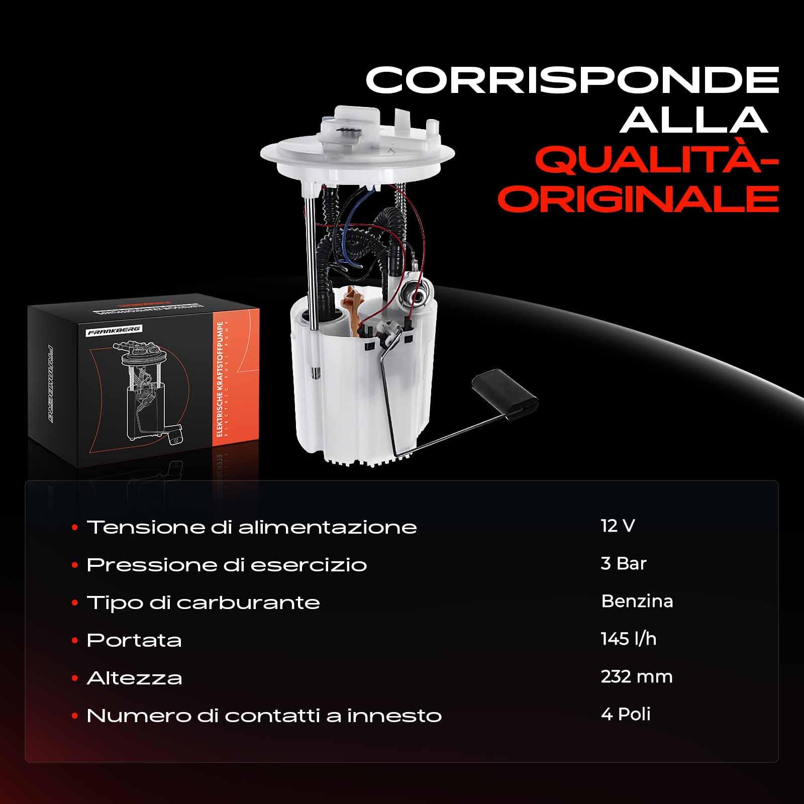 Pompa carburante Sostituzione per benzina Sostituzione per Idea Punto Musa Ypsilon 1.2L 1.4L 2003-2012 46838198