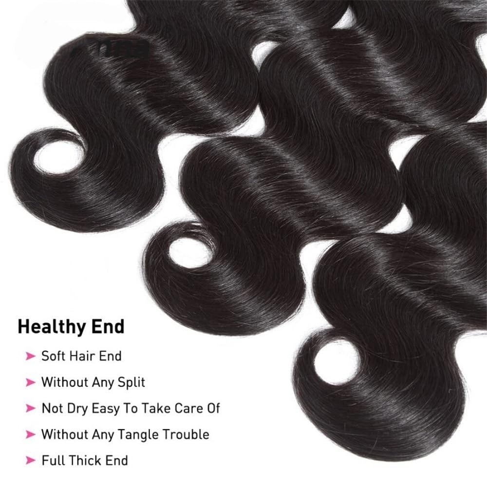 Wykwintne 1/3/4 szt. Wiązki z ludzkimi włosami 10-40 "Natural Black Peruvian Remy Hair Quick Weaving (30 32 34)