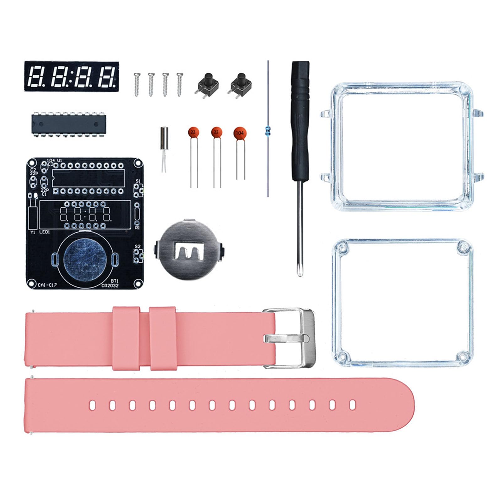 NUEAYMS Assembly Digital Electronic Timepieces Kits LED Display Soldering Project for Outdoor Enthusiasts and Hobbyists LED Electronic Clock Kits