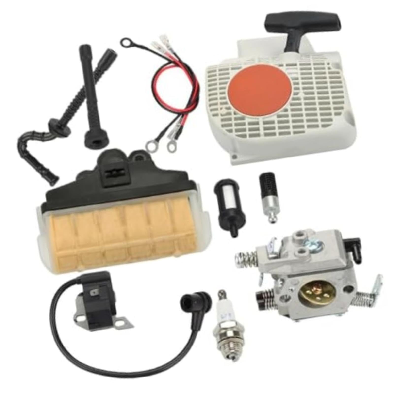 Para bobina de encendido, bujía, Kit de carburador de aire, módulo de arranque de retroceso de circuito de aceite reemplazo de bobina de encendido