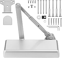 Vista 2 de Dynasty Hardware Cierrapuertas hidráulico comercial de alta resistencia de grado 1 y brazo abierto, cierre automático, tamaño de resorte ajustable