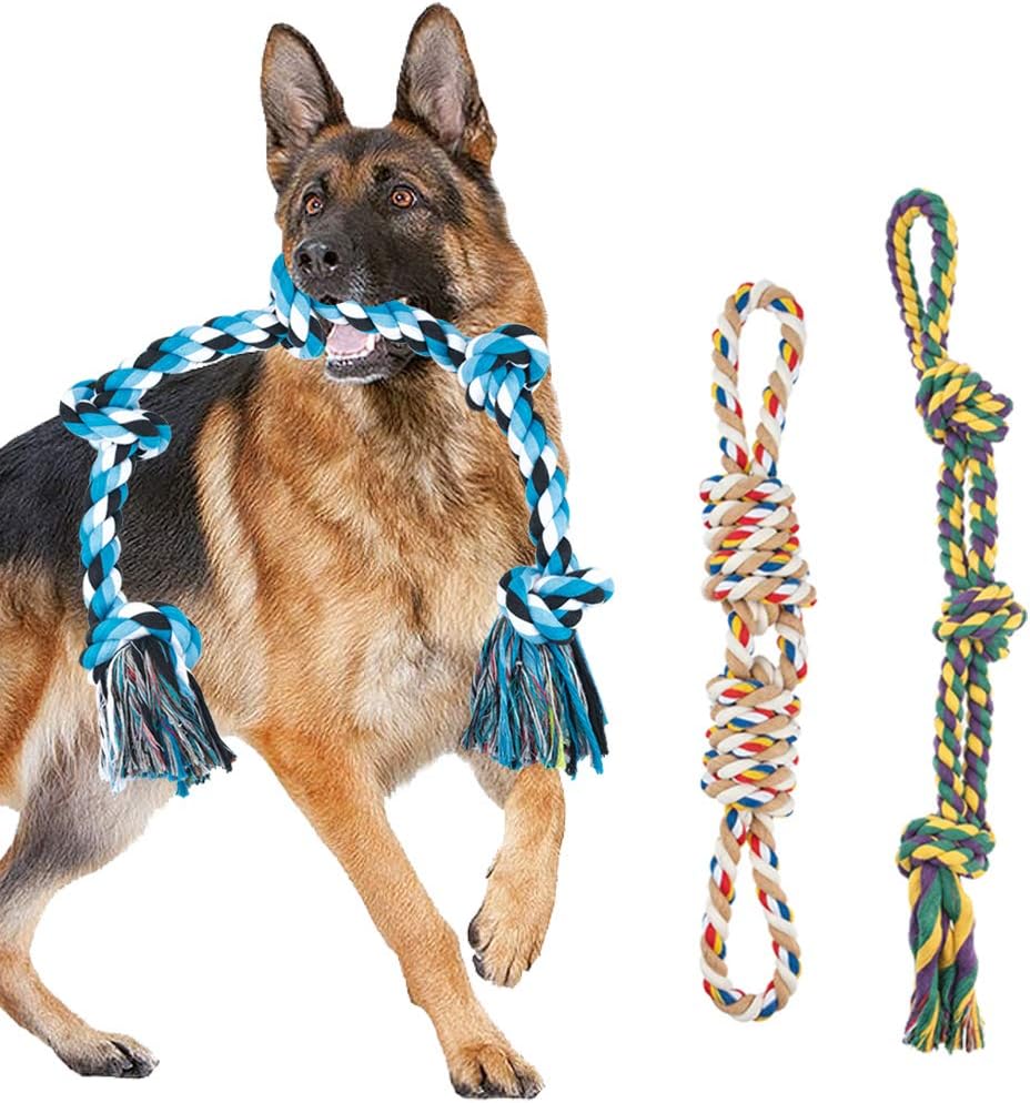 Angelland Dog Rope Toy for Large Dogs, Aggressive Chewers Tough