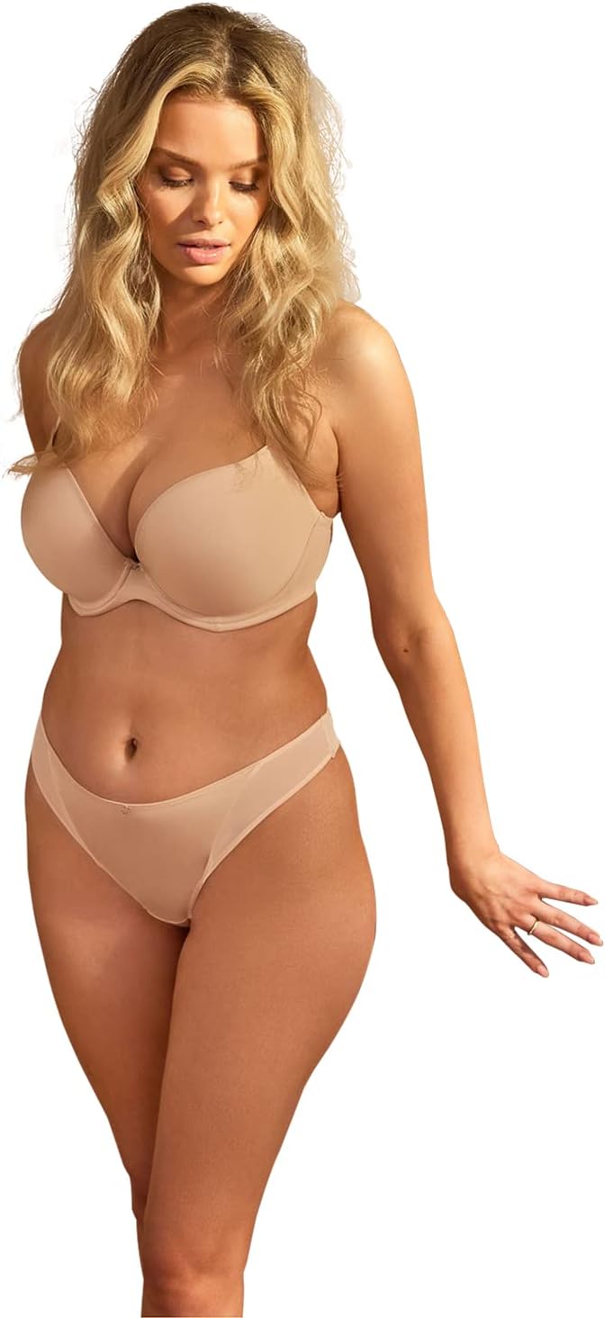Cleo Women's Faith Brazillian Brief, Latte, Small - Image 2