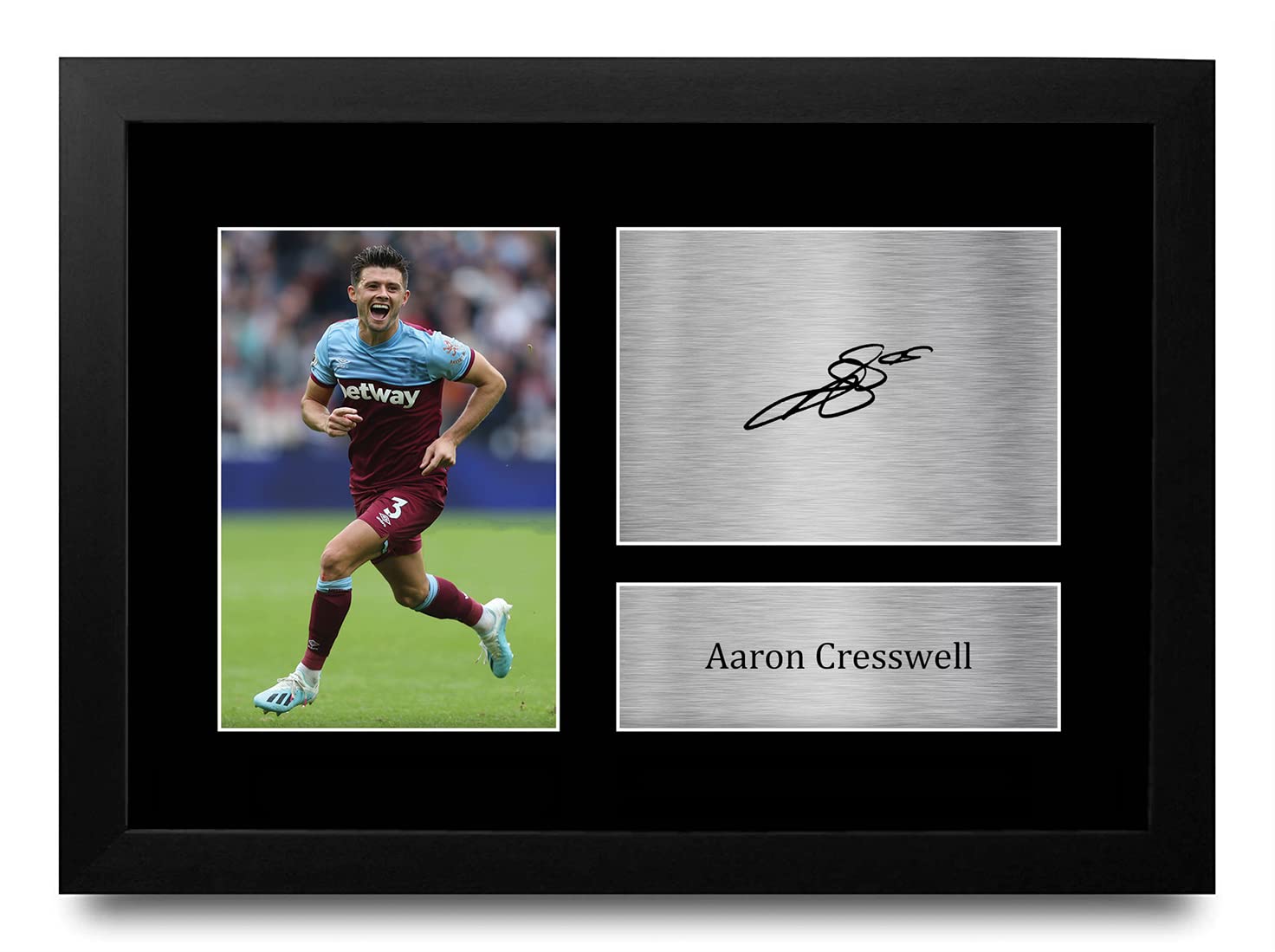 HWC Trading FR A4 Aaron Cresswell West Ham United Gifts Printed Signed Autograph Picture for Football Fans and Supporters - A4 Framed